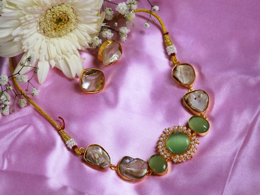 Green Lekha Pearl Jewellery Set