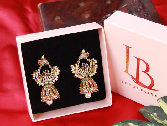 Golden Lakshyaa Jhumkis