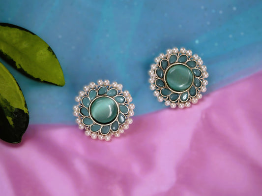 Mint Green Niyati Studs