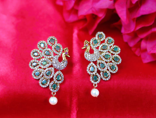 Green Mynaa Studs