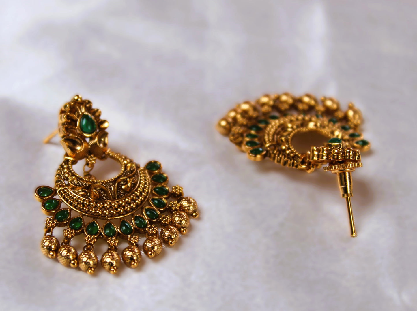 Green Harini Chandbalis