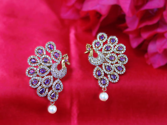 Purple Mynaa Studs
