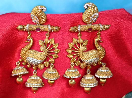 Golden Adhira Jhumkis