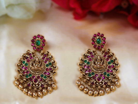 Multicolor Aashirya Temple Chandbalis