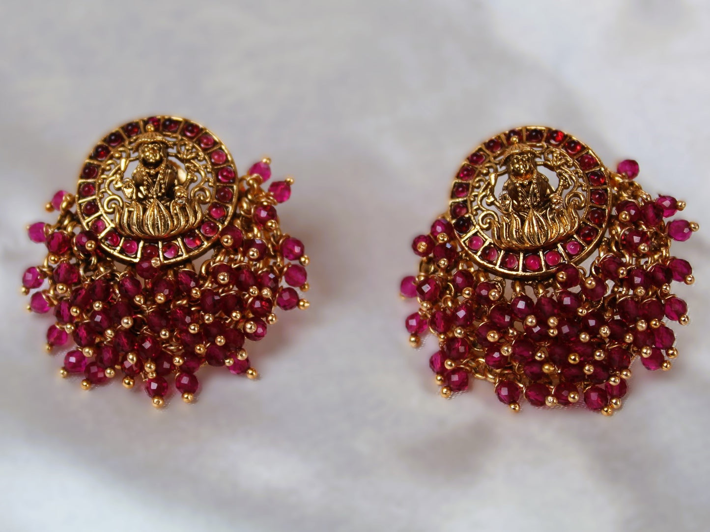 Red Ambika Temple Studs
