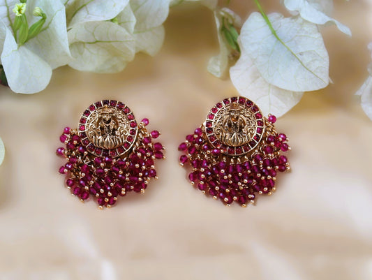 Red Ambika Temple Studs