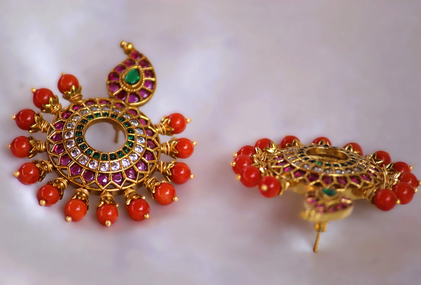 Pink Urvashi Studs