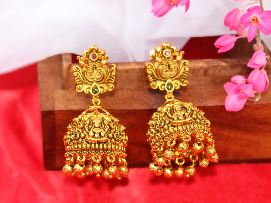 Golden Shubhiksha Temple Jhumkis
