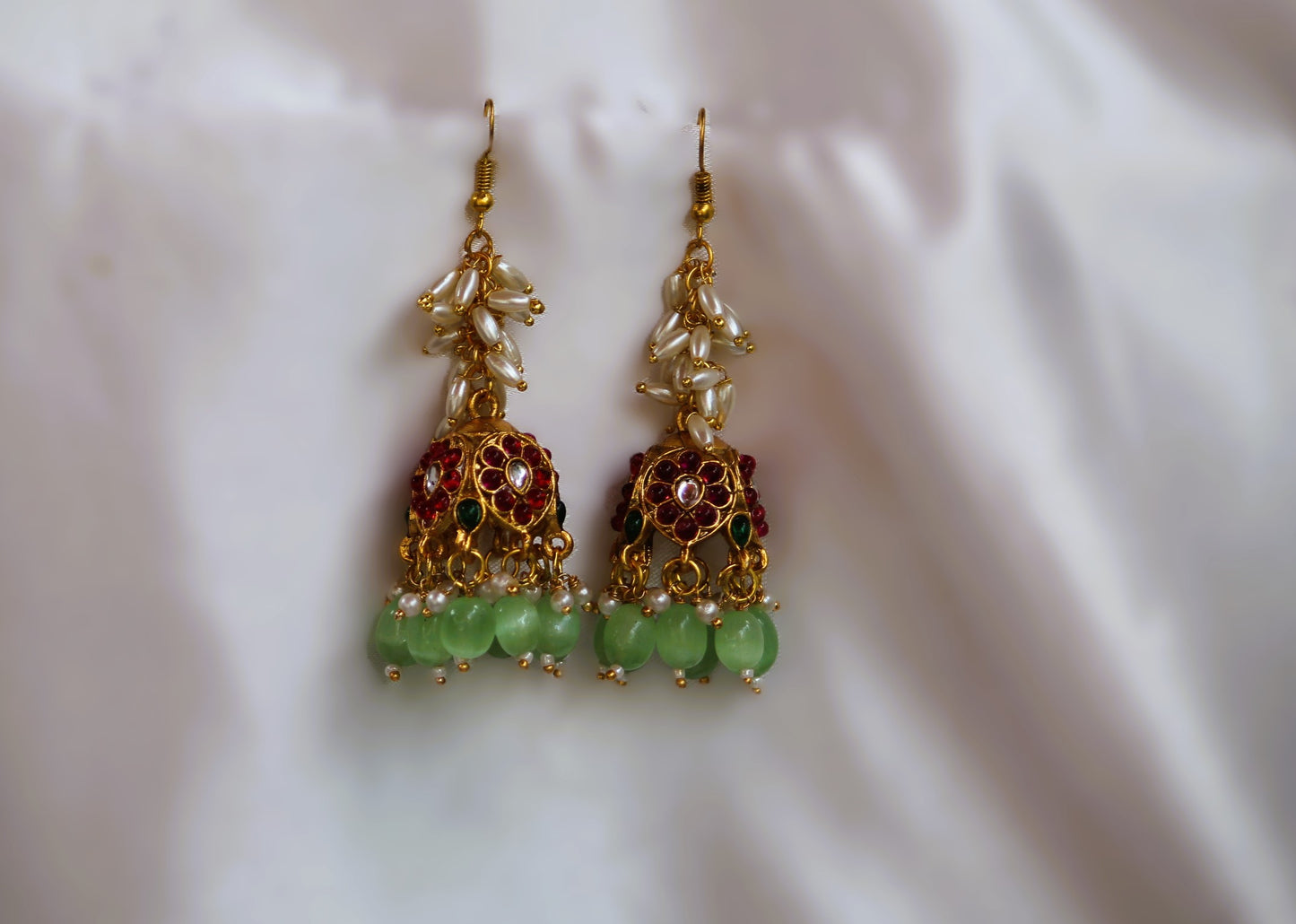 Multicolor Sulaksha Temple Jhumkis