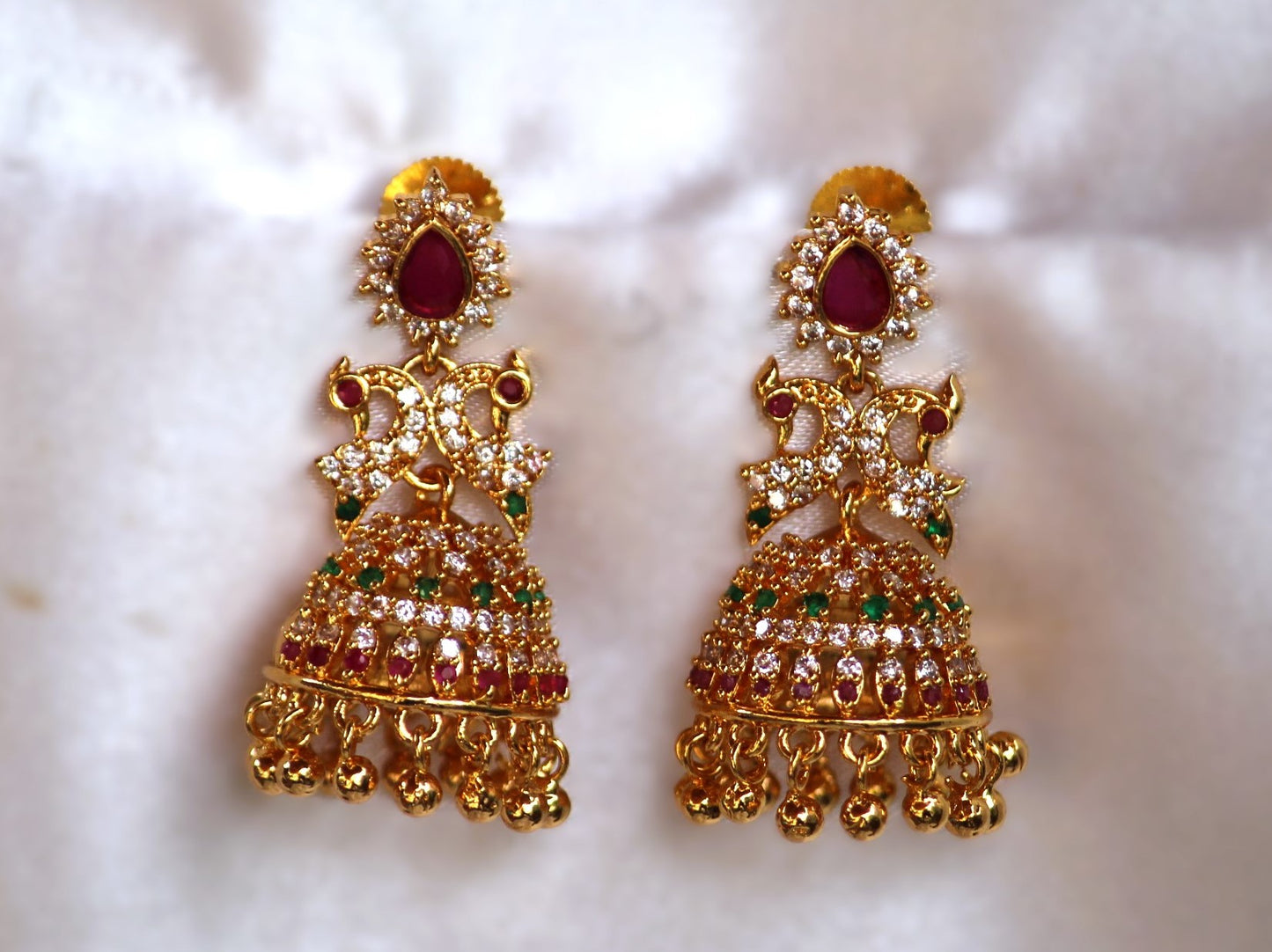 Golden Jeevika Jhumkis