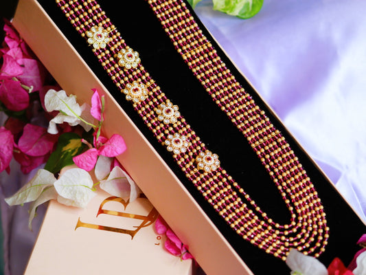 Pink Devaki Jewellery Set