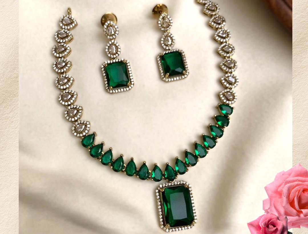 Green Pradeesha Jewellery Set