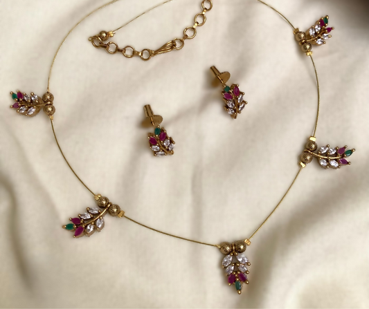 Multicolor Mrunal Antique Jewellery Set