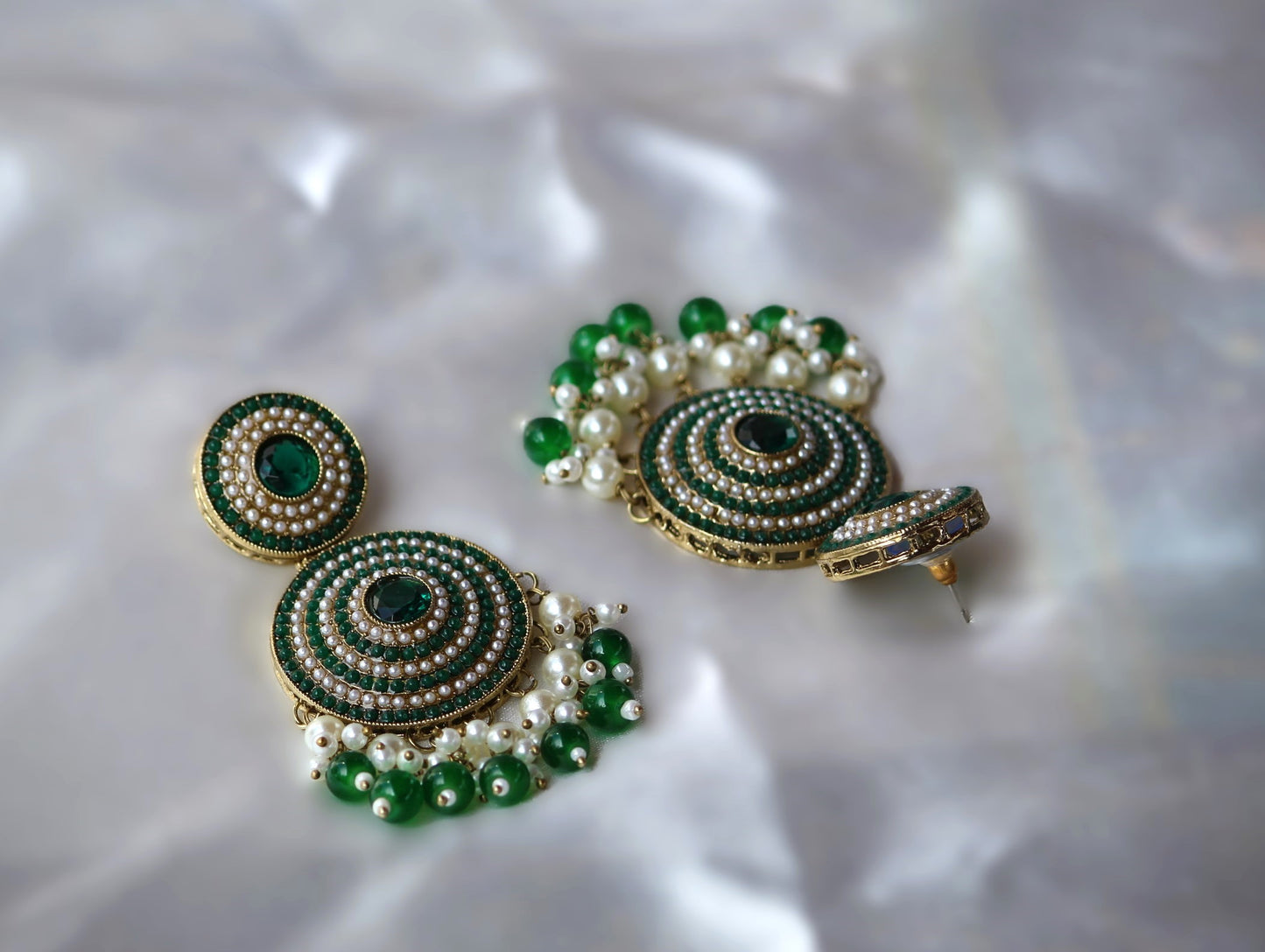 Green Swaroopa Danglers