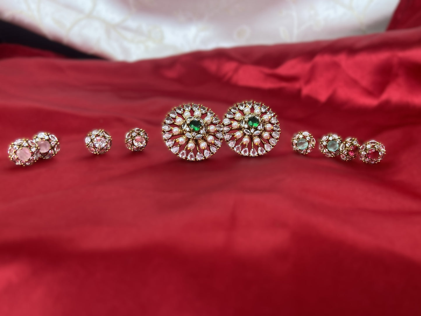 Multicolor Pankhti Studs