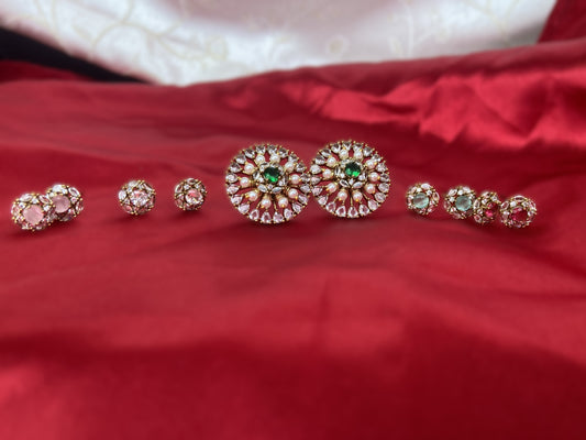 Multicolor Pankhti Studs