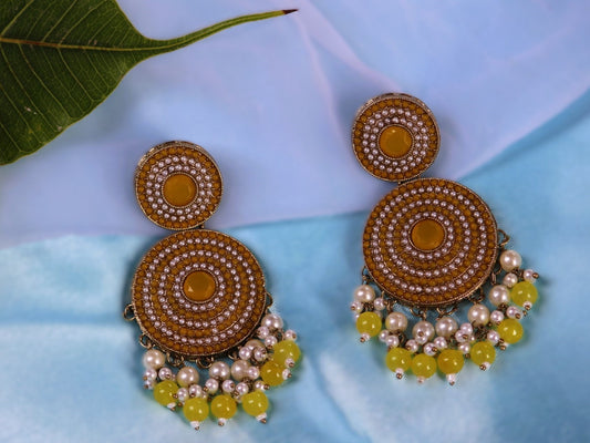 Yellow Swaroopa Danglers