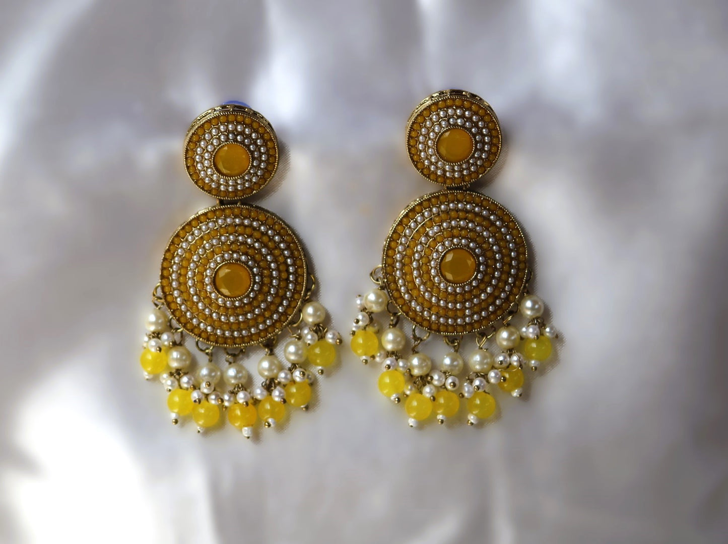Yellow Swaroopa Danglers