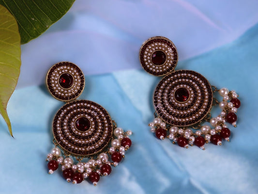 Maroon Swaroopa Danglers