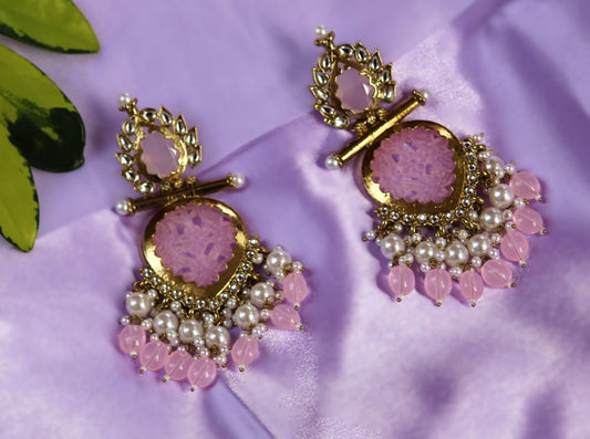 Blush Pink Mayoori Danglers