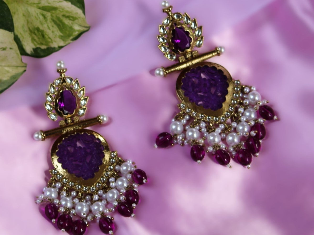 Purple Mayoori Danglers