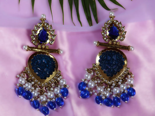 Royal Blue Mayoori Danglers
